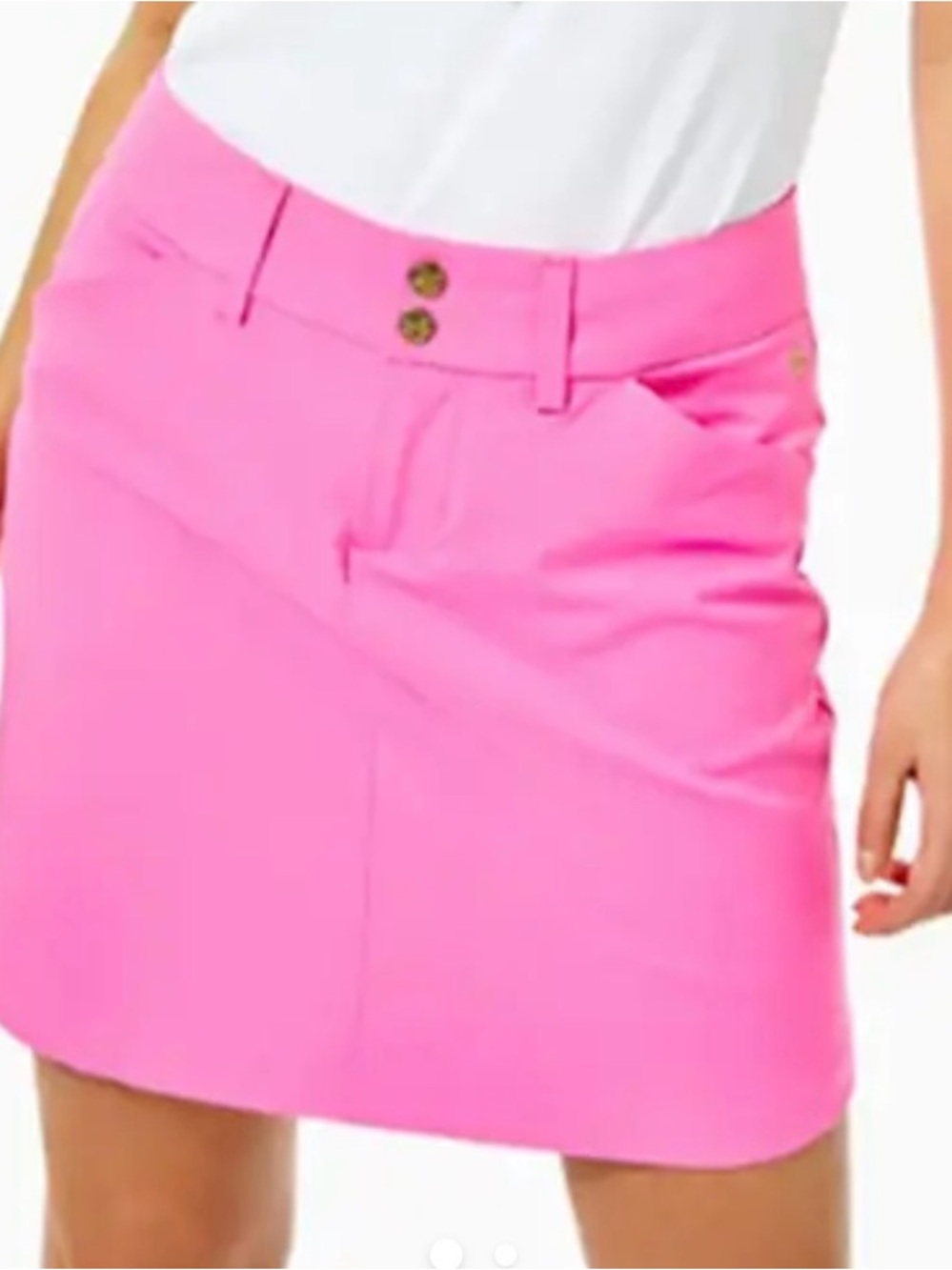 Lilly Pulitzer Luxletic Pink Solid Skort Size 2 Golf Tennis Stretch